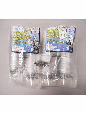 Lot of 100 BACARDI TROPICO Plastic Shot Glasses - NEW